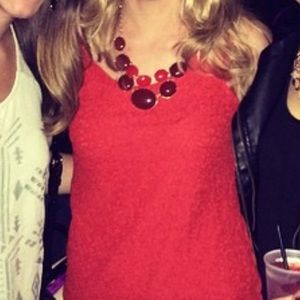 rust statement bubble necklace and earrings set